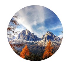 Dolomites Mountains Alps Alpine Trees Conifers Mini Round Pill Box (pack Of 3)