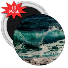 Sea Ocean Waves Seascape Beach 3  Magnets (10 Pack)  by danenraven