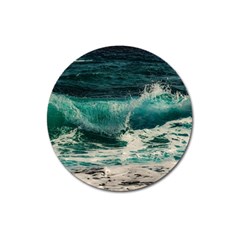 Sea Ocean Waves Seascape Beach Magnet 3  (round) by danenraven