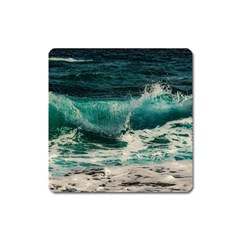 Sea Ocean Waves Seascape Beach Square Magnet by danenraven