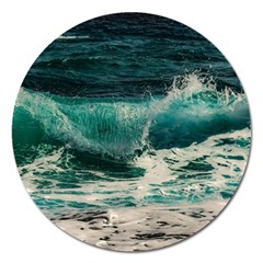 Sea Ocean Waves Seascape Beach Magnet 5  (round) by danenraven