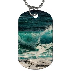 Sea Ocean Waves Seascape Beach Dog Tag (one Side) by danenraven