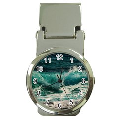 Sea Ocean Waves Seascape Beach Money Clip Watches by danenraven