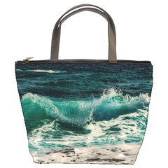 Sea Ocean Waves Seascape Beach Bucket Bag by danenraven