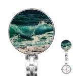 Sea Ocean Waves Seascape Beach Stainless Steel Nurses Watch Front