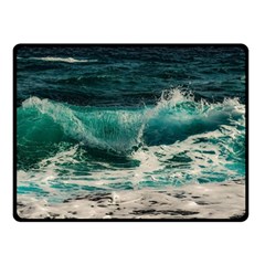 Sea Ocean Waves Seascape Beach Double Sided Fleece Blanket (small)  by danenraven