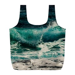 Sea Ocean Waves Seascape Beach Full Print Recycle Bag (l) by danenraven