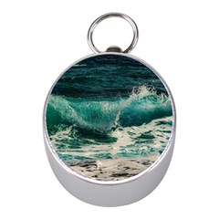 Sea Ocean Waves Seascape Beach Mini Silver Compasses by danenraven