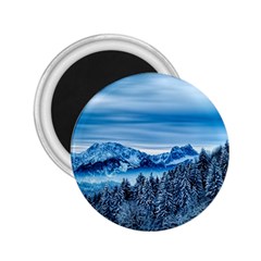 Winter Forest Mountain Snow Nature Alpine Trees 2 25  Magnets by danenraven