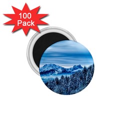 Winter Forest Mountain Snow Nature Alpine Trees 1 75  Magnets (100 Pack)  by danenraven