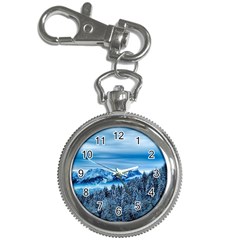 Winter Forest Mountain Snow Nature Alpine Trees Key Chain Watches by danenraven