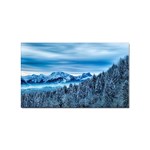 Winter Forest Mountain Snow Nature Alpine Trees Sticker (Rectangular) Front