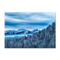 Winter Forest Mountain Snow Nature Alpine Trees Sticker A4 (10 Pack) by danenraven