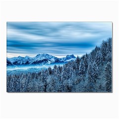 Winter Forest Mountain Snow Nature Alpine Trees Postcard 4 x 6  (pkg Of 10) by danenraven