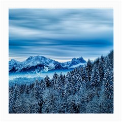 Winter Forest Mountain Snow Nature Alpine Trees Medium Glasses Cloth (2 Sides) by danenraven