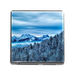 Winter Forest Mountain Snow Nature Alpine Trees Memory Card Reader (square 5 Slot) by danenraven