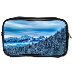 Winter Forest Mountain Snow Nature Alpine Trees Toiletries Bag (two Sides) by danenraven