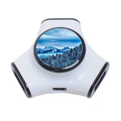 Winter Forest Mountain Snow Nature Alpine Trees 3-port Usb Hub by danenraven