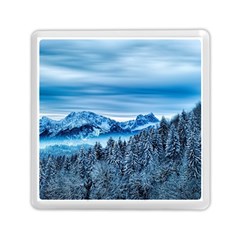 Winter Forest Mountain Snow Nature Alpine Trees Memory Card Reader (square) by danenraven