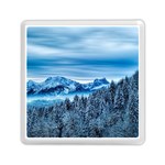 Winter Forest Mountain Snow Nature Alpine Trees Memory Card Reader (Square) Front