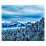 Winter Forest Mountain Snow Nature Alpine Trees Double Sided Flano Blanket (Small)  50 x40  Blanket Front