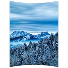 Winter Forest Mountain Snow Nature Alpine Trees Back Support Cushion by danenraven