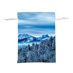 Winter Forest Mountain Snow Nature Alpine Trees Lightweight Drawstring Pouch (l) by danenraven