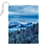 Winter Forest Mountain Snow Nature Alpine Trees Drawstring Pouch (5XL) Back