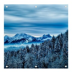 Winter Forest Mountain Snow Nature Alpine Trees Banner And Sign 4  X 4  by danenraven