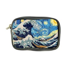 The Great Wave Of Kanagawa Painting Starry Night Vincent Van Gogh Coin Purse by danenraven