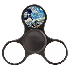 The Great Wave Of Kanagawa Painting Starry Night Vincent Van Gogh Finger Spinner by danenraven