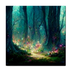 Magical Forest Forest Painting Fantasy Tile Coaster by danenraven