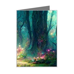 Magical Forest Forest Painting Fantasy Mini Greeting Card by danenraven