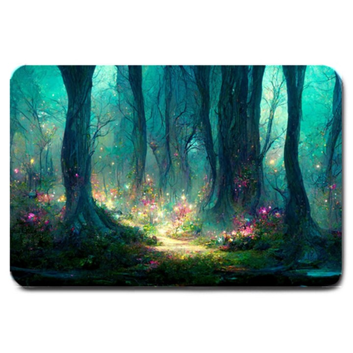 Magical Forest Forest Painting Fantasy Large Doormat