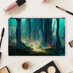 Magical Forest Forest Painting Fantasy Cosmetic Bag (large) by danenraven