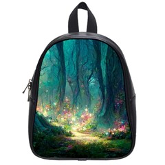 Magical Forest Forest Painting Fantasy School Bag (small) by danenraven