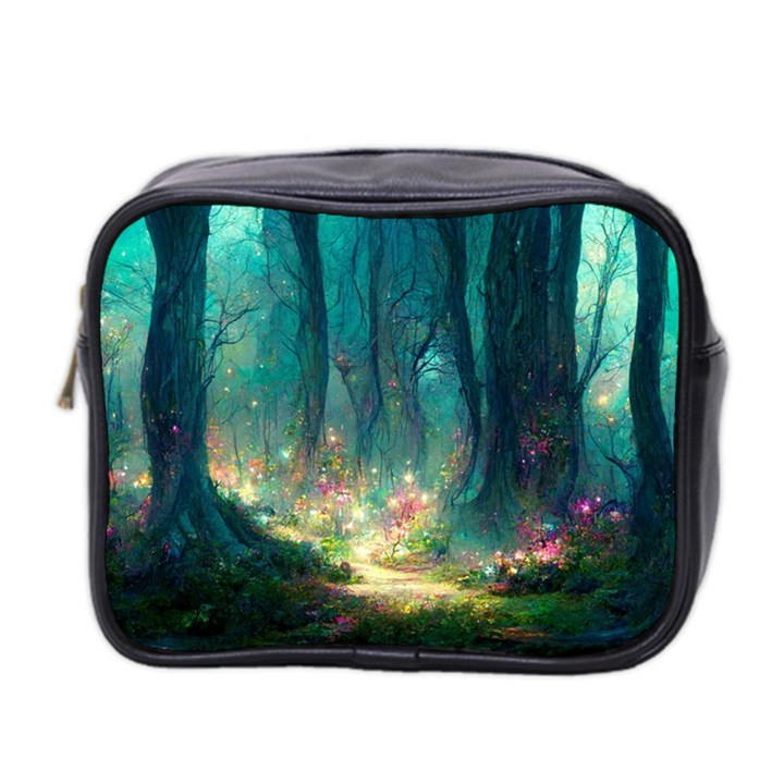 Magical Forest Forest Painting Fantasy Mini Toiletries Bag (Two Sides)