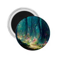 Magical Forest Forest Painting Fantasy 2 25  Magnets by danenraven