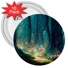 Magical Forest Forest Painting Fantasy 3  Buttons (10 Pack)  by danenraven