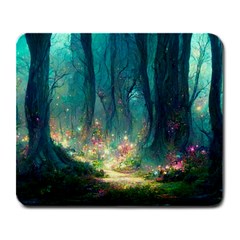 Magical Forest Forest Painting Fantasy Large Mousepad by danenraven