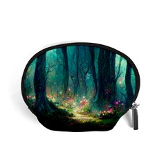 Magical Forest Forest Painting Fantasy Accessory Pouch (small) by danenraven