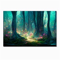 Magical Forest Forest Painting Fantasy Postcard 4 x 6  (pkg Of 10) by danenraven