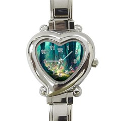 Magical Forest Forest Painting Fantasy Heart Italian Charm Watch by danenraven