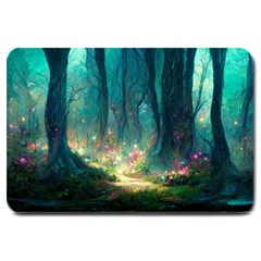 Magical Forest Forest Painting Fantasy Large Doormat by danenraven