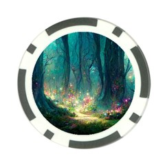 Magical Forest Forest Painting Fantasy Poker Chip Card Guard by danenraven