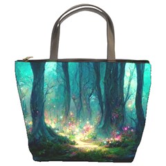 Magical Forest Forest Painting Fantasy Bucket Bag by danenraven