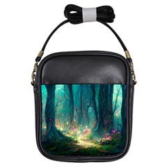 Magical Forest Forest Painting Fantasy Girls Sling Bag by danenraven