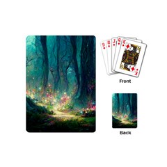 Magical Forest Forest Painting Fantasy Playing Cards Single Design (mini) by danenraven