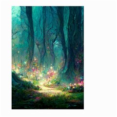 Magical Forest Forest Painting Fantasy Large Garden Flag (two Sides) by danenraven