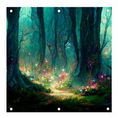 Magical Forest Forest Painting Fantasy Banner And Sign 4  X 4  by danenraven